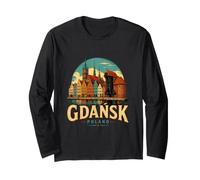 Souvenir de Voyage Vintage Gdansk Pologne Manche Longue