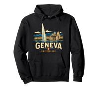 Souvenir de Voyage Vintage Genève Suisse Cadeau Monument Sweat à Capuche
