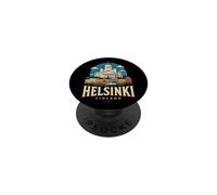Souvenir de Voyage Vintage Helsinki Finlande Cadeau Monument PopSockets PopGrip Adhésif