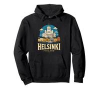 Souvenir de Voyage Vintage Helsinki Finlande Cadeau Monument Sweat à Capuche
