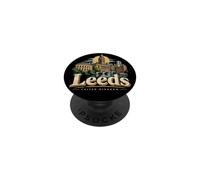 Souvenir de Voyage Vintage Leeds Angleterre Royaume-Uni PopSockets PopGrip Adhésif