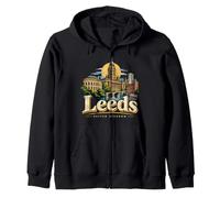 Souvenir de Voyage Vintage Leeds Angleterre Royaume-Uni Sweat à Capuche