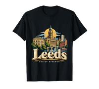 Souvenir de Voyage Vintage Leeds Angleterre Royaume-Uni T-Shirt