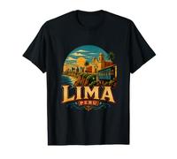 Souvenir de Voyage Vintage Lima Pérou T-Shirt Graphique avec Valeur