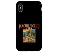 Souvenir de Voyage Vintage Machu Picchu Pérou Cadeau Touristique Ville Coque pour iPhone X/XS
