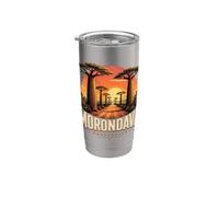 Souvenir de voyage vintage Morondava Madagascar Gobelet isotherme en acier inoxydable double paroi