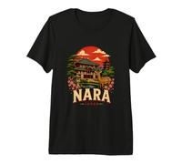 Souvenir de Voyage Vintage Nara Japon T-Shirt Haut de Gamme