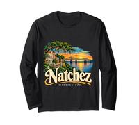 Souvenir de Voyage Vintage Natchez Mississippi Manche Longue