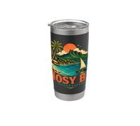 Souvenir de voyage vintage Nosy Be Madagascar Gobelet isotherme en acier inoxydable double paroi