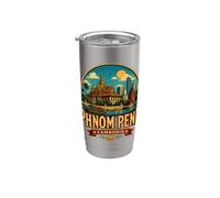 Souvenir de voyage vintage Phnom Penh Cambodge Gobelet isotherme en acier inoxydable double paroi
