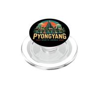 Souvenir de Voyage Vintage Pyongyang en Corée du Nord PopSockets PopGrip pour MagSafe