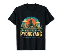 Souvenir de Voyage Vintage Pyongyang en Corée du Nord T-Shirt Graphique avec Valeur