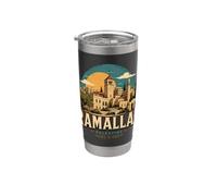 Souvenir de voyage vintage Ramallah Palestine Gobelet isotherme en acier inoxydable double paroi