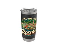 Souvenir de voyage vintage Roseau Dominique Cadeau historique Gobelet isotherme en acier inoxydable double paroi