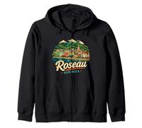Souvenir de Voyage Vintage Roseau Dominique Cadeau Historique Sweat à Capuche