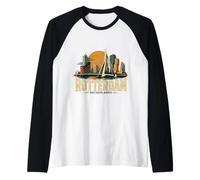 Souvenir de Voyage Vintage Rotterdam Pays-Bas Cadeau Monument Manche Raglan