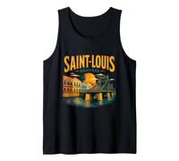 Souvenir de Voyage Vintage Saint-Louis Sénégal Cadeau Monument Débardeur