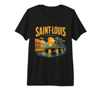 Souvenir de Voyage Vintage Saint-Louis Sénégal Cadeau Monument T-Shirt Haut de Gamme