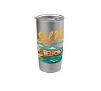 Souvenir de voyage vintage Sal Rei Cap-Vert Gobelet isotherme en acier inoxydable double paroi
