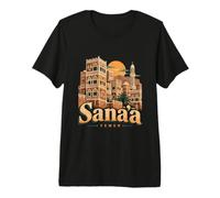 Souvenir de Voyage Vintage Sana'a Yémen T-Shirt Haut de Gamme
