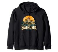 Souvenir de Voyage Vintage Savonlinna Finlande Sweat à Capuche