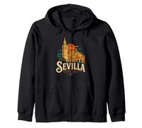Souvenir de Voyage Vintage Séville Espagne Cadeau Monument Sweat à Capuche