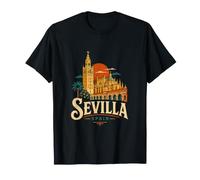 Souvenir de Voyage Vintage Séville Espagne Cadeau Monument T-Shirt