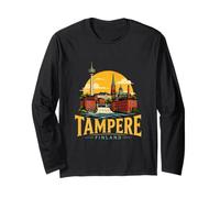 Souvenir de Voyage Vintage Tampere Finlande Manche Longue