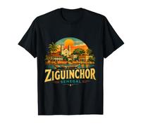 Souvenir de Voyage Vintage Ziguinchor Sénégal T-Shirt Graphique avec Valeur