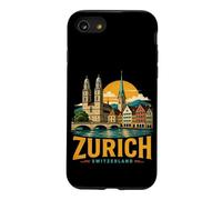 Souvenir de Voyage Vintage Zurich Suisse Cadeau Monument Coque pour iPhone SE (2020) / 7/8