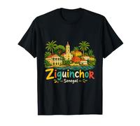 Souvenir de Voyage Ziguinchor Sénégal dessiné à la Main T-Shirt
