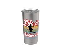 Souvenir de Whistler / « Life Is Better In Whistler Ski Resort ! » Gobelet isotherme en acier inoxydable double paroi