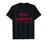 Souvenir des coordonnées de Vina Alabama T-Shirt Graphique avec Valeur