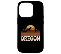 Souvenir d'État rétro des années 70 au Coucher du Soleil d'Oregon Mountain Coque pour iPhone 14 Pro