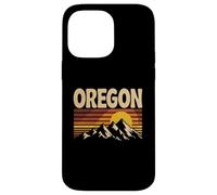 Souvenir d'État rétro des années 70 au Coucher du Soleil d'Oregon Mountain Coque pour iPhone 14 Pro Max