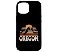 Souvenir d'État rétro des années 70 au Coucher du Soleil d'Oregon Mountain Coque pour iPhone 15