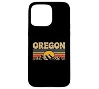 Souvenir d'État rétro des années 70 au Coucher du Soleil d'Oregon Mountain Coque pour iPhone 15 Pro Max