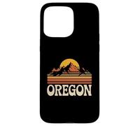 Souvenir d'État rétro des années 70 au Coucher du Soleil d'Oregon Mountain Coque pour iPhone 15 Pro Max