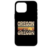 Souvenir d'État rétro des années 70 au Coucher du Soleil d'Oregon Mountain Coque pour iPhone 16 Pro Max