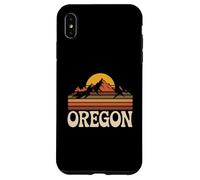 Souvenir d'État rétro des années 70 au Coucher du Soleil d'Oregon Mountain Coque pour iPhone XS Max
