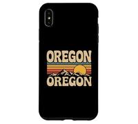 Souvenir d'État rétro des années 70 au Coucher du Soleil d'Oregon Mountain Coque pour iPhone XS Max