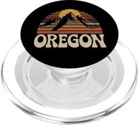 Souvenir d'État rétro des années 70 au Coucher du Soleil d'Oregon Mountain PopSockets PopGrip pour MagSafe