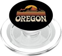 Souvenir d'État rétro des années 70 au Coucher du Soleil d'Oregon Mountain PopSockets PopGrip pour MagSafe