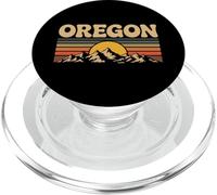 Souvenir d'État rétro des années 70 au Coucher du Soleil d'Oregon Mountain PopSockets PopGrip pour MagSafe