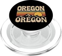 Souvenir d'État rétro des années 70 au Coucher du Soleil d'Oregon Mountain PopSockets PopGrip pour MagSafe