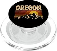 Souvenir d'État rétro des années 70 au Coucher du Soleil d'Oregon Mountain PopSockets PopGrip pour MagSafe