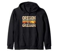 Souvenir d'État rétro des années 70 au Coucher du Soleil d'Oregon Mountain Sweat à Capuche