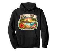 Souvenir d'Honolulu, Ville et Capitale de l'État d'Hawaï Sweat à Capuche