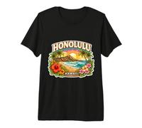 Souvenir d'Honolulu, Ville et Capitale de l'État d'Hawaï T-Shirt Haut de Gamme