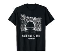 Souvenir d'illustration d'art rupestre de l'arche du Michigan de l'île Mackinac T-Shirt